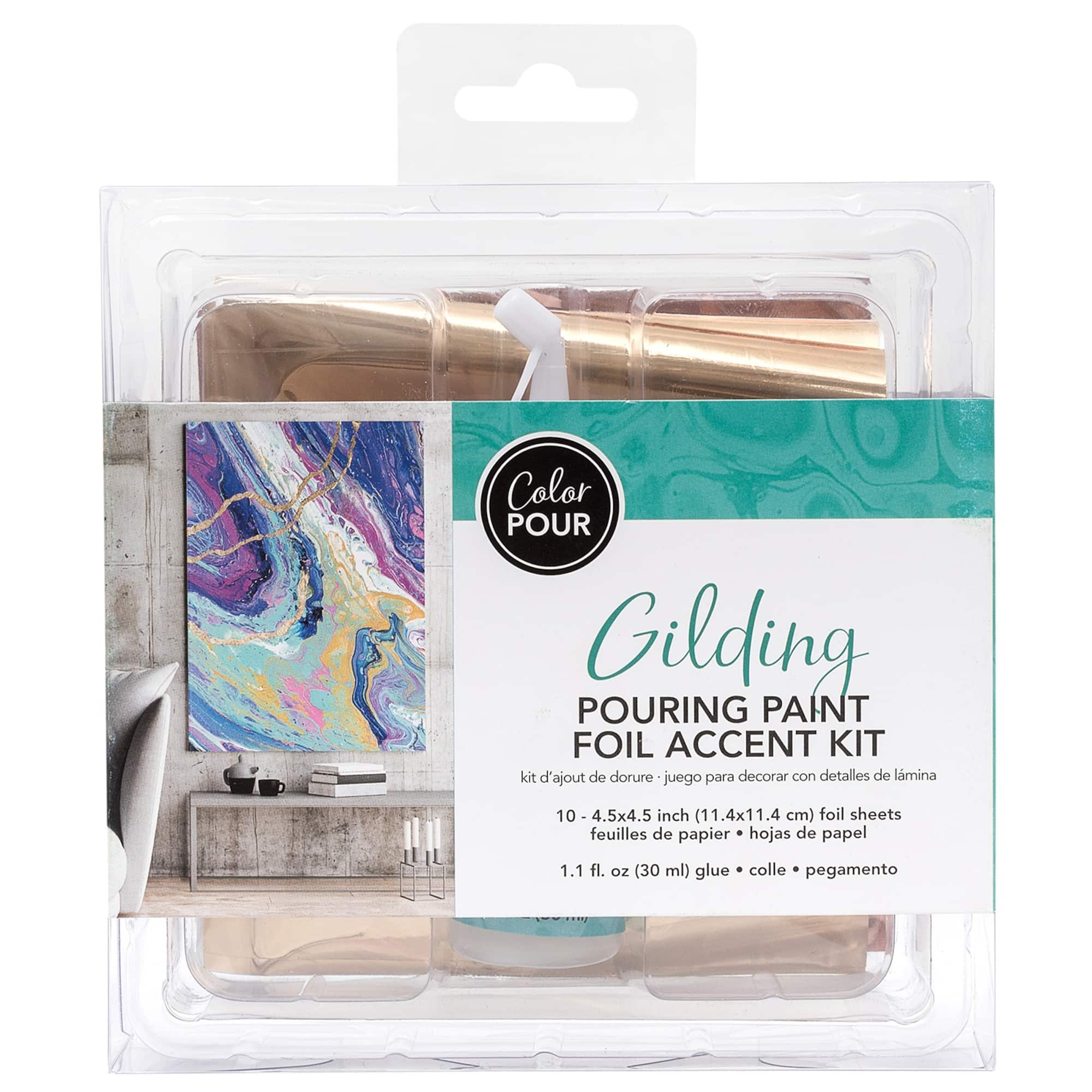 Color Pour Metallic Foils Gilding Kit